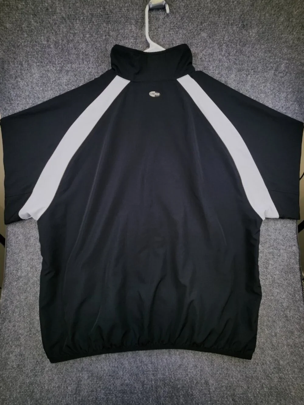 Adidas Men XL Black & White Full Zip Windbreaker Jacket Mesh Lining Long Sleeve